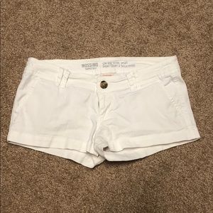 White jean shorts